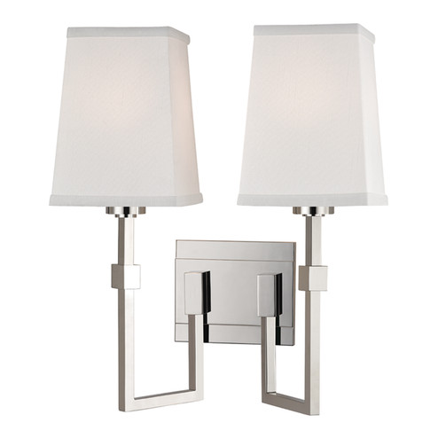 Fletcher Two Light Wall Sconce in Polished Nickel (70|1362-PN)