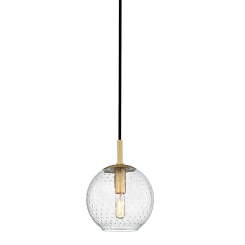 Rousseau One Light Pendant in Aged Brass (70|2007-AGB-CL)