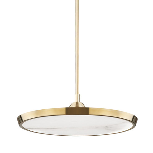 Draper LED Pendant in Aged Brass (70|3621-AGB)