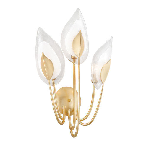 Blossom Three Light Wall Sconce in Gold Leaf (70|4803-GL)