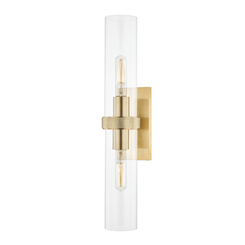Briggs Two Light Wall Sconce in Aged Brass (70|5302-AGB)