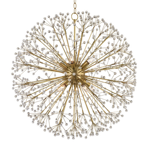 Dunkirk Ten Light Chandelier in Aged Brass (70|6030-AGB)