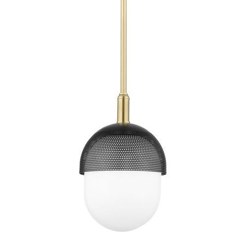 Nyack One Light Pendant in Aged Brass/Black (70|6109-AGB/BK)