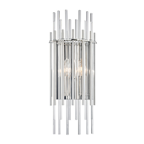 Wallis Two Light Wall Sconce in Polished Nickel (70|6300-PN)