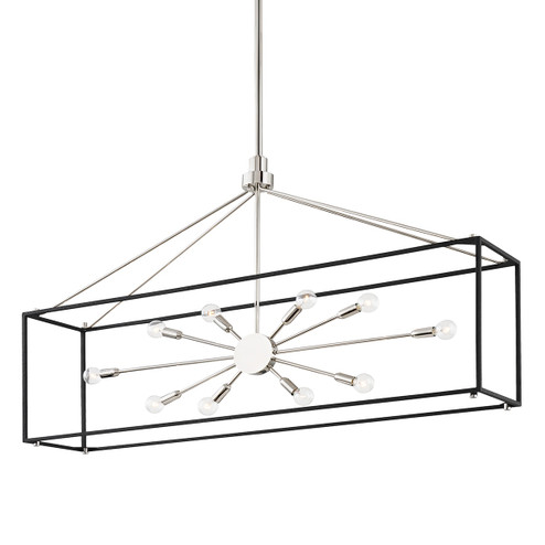Glendale Ten Light Island Pendant in Polished Nickel (70|8948-PN/BK)