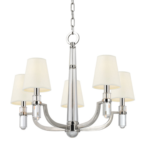 Dayton Five Light Chandelier in Polished Nickel (70|985-PN-WS)