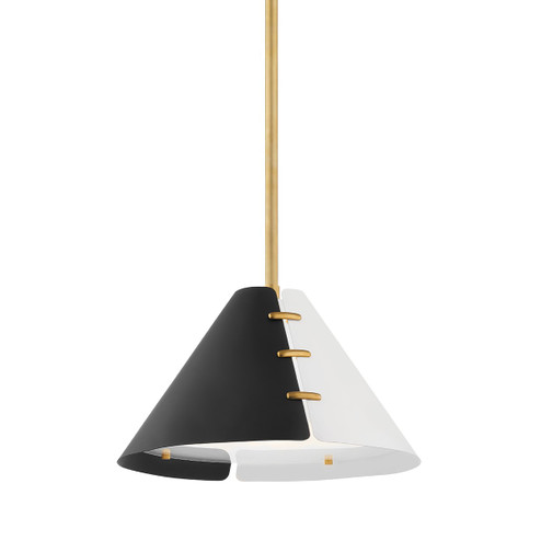 Split One Light Pendant in Aged Brass (70|KBS1352701S-AGB)