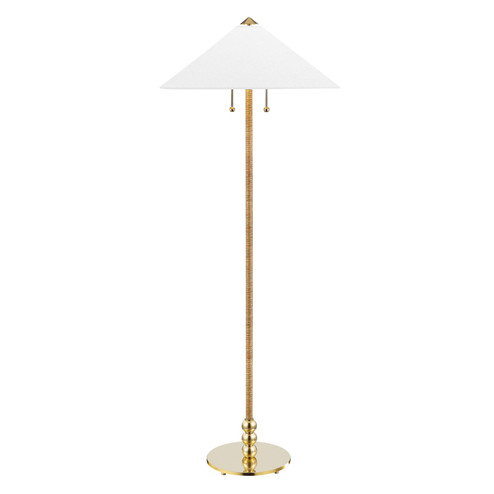 Flare Two Light Floor Lamp in Aged Brass (70|L1399-AGB)