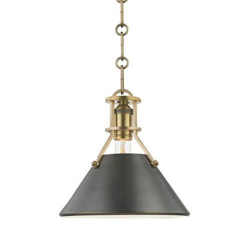 Metal No.2 One Light Pendant in Aged/Antique Distressed Bronze (70|MDS951-ADB)