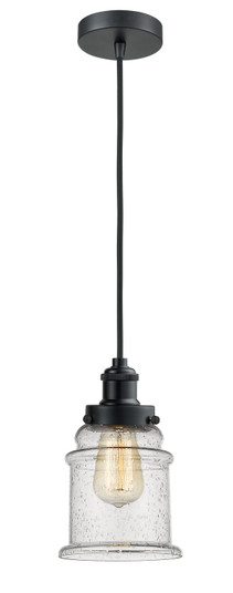 Edison One Light Mini Pendant in Matte Black (405|100BK-10BK-1H-BK-G184)