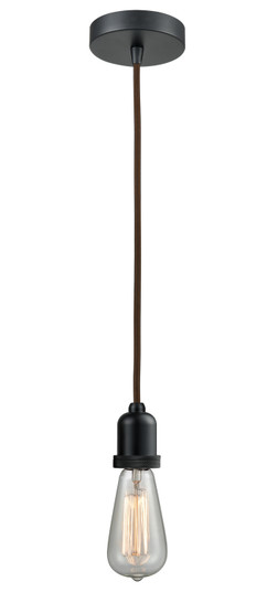 Whitney One Light Mini Pendant in Matte Black (405|100BK-10BR-0BK)