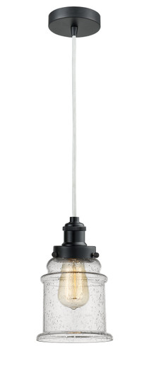 Edison One Light Mini Pendant in Matte Black (405|100BK-10W-1H-BK-G184)