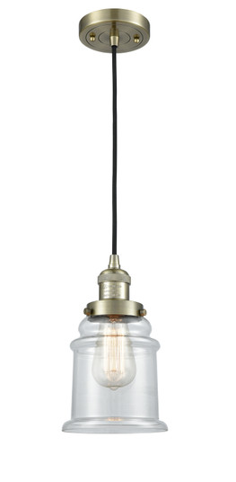 Franklin Restoration One Light Mini Pendant in Antique Brass (405|201C-AB-G182)