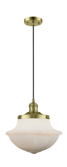 Franklin Restoration One Light Mini Pendant in Antique Brass (405|201C-AB-G541)