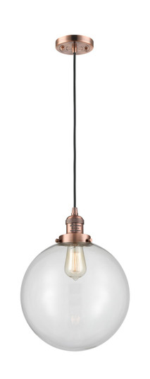 Franklin Restoration LED Mini Pendant in Antique Copper (405|201C-AC-G202-12-LED)