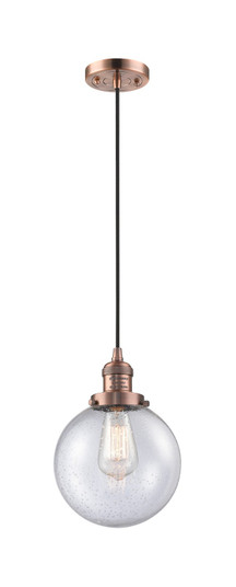 Franklin Restoration LED Mini Pendant in Antique Copper (405|201C-AC-G204-8-LED)