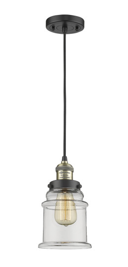 Franklin Restoration One Light Mini Pendant in Black Antique Brass (405|201C-BAB-G182)