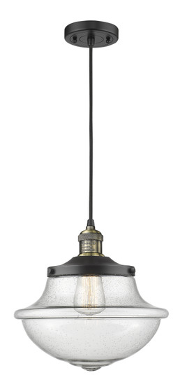 Franklin Restoration One Light Mini Pendant in Black Antique Brass (405|201C-BAB-G544)