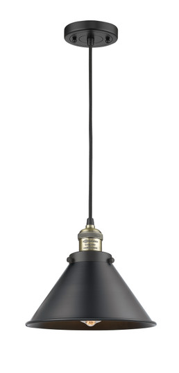 Franklin Restoration One Light Mini Pendant in Black Antique Brass (405|201C-BAB-M10-BK)