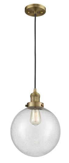 Franklin Restoration One Light Mini Pendant in Brushed Brass (405|201C-BB-G204-10)