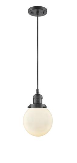 Franklin Restoration One Light Mini Pendant in Oil Rubbed Bronze (405|201C-OB-G201-6)