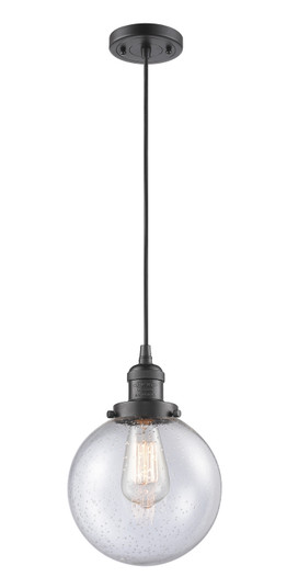 Franklin Restoration One Light Mini Pendant in Oil Rubbed Bronze (405|201C-OB-G204-8)