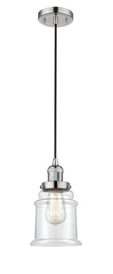 Franklin Restoration One Light Mini Pendant in Polished Nickel (405|201C-PN-G182)