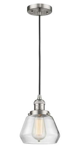 Franklin Restoration One Light Mini Pendant in Brushed Satin Nickel (405|201C-SN-G172)