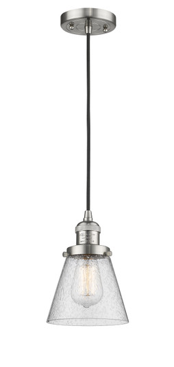 Franklin Restoration One Light Mini Pendant in Brushed Satin Nickel (405|201C-SN-G64)