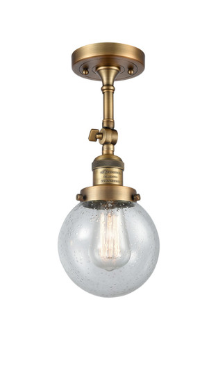 Franklin Restoration One Light Semi-Flush Mount in Brushed Brass (405|201F-BB-G204-6) Franklin Restoration One Light Semi-Flush Mount in Brushed Brass (405|201F-BB-G204-6)