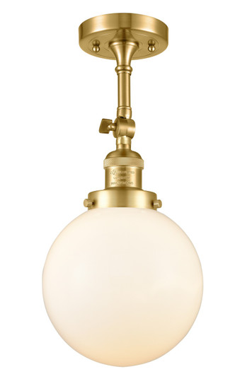 Franklin Restoration LED Semi-Flush Mount in Satin Gold (405|201F-SG-G201-8-LED)