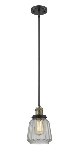 Franklin Restoration One Light Mini Pendant in Black Antique Brass (405|201S-BAB-G142)