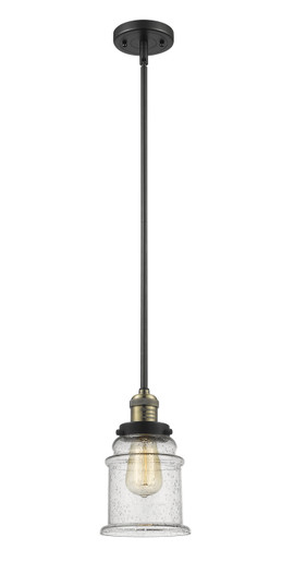 Franklin Restoration One Light Mini Pendant in Black Antique Brass (405|201S-BAB-G184)