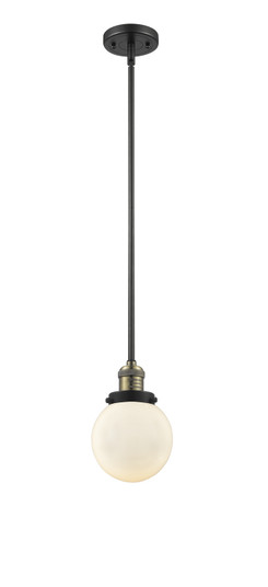 Franklin Restoration One Light Mini Pendant in Black Antique Brass (405|201S-BAB-G201-6)