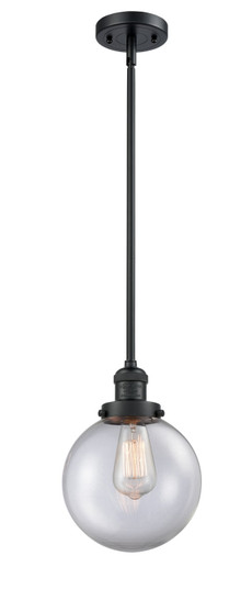 Franklin Restoration LED Mini Pendant in Matte Black (405|201S-BK-G202-8-LED)