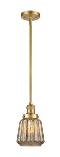 Franklin Restoration One Light Mini Pendant in Satin Gold (405|201S-SG-G146)