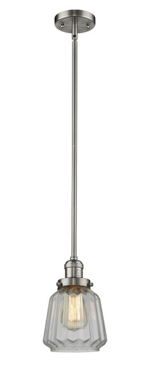 Franklin Restoration One Light Mini Pendant in Brushed Satin Nickel (405|201S-SN-G142)
