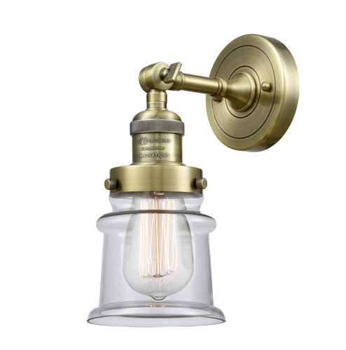 Franklin Restoration One Light Wall Sconce in Antique Brass (405|203-AB-G182S)