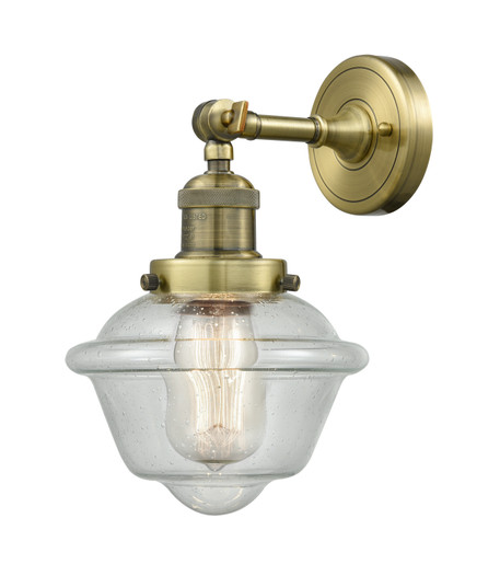 Franklin Restoration One Light Wall Sconce in Antique Brass (405|203-AB-G534)