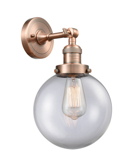 Franklin Restoration LED Wall Sconce in Antique Copper (405|203-AC-G202-8-LED)