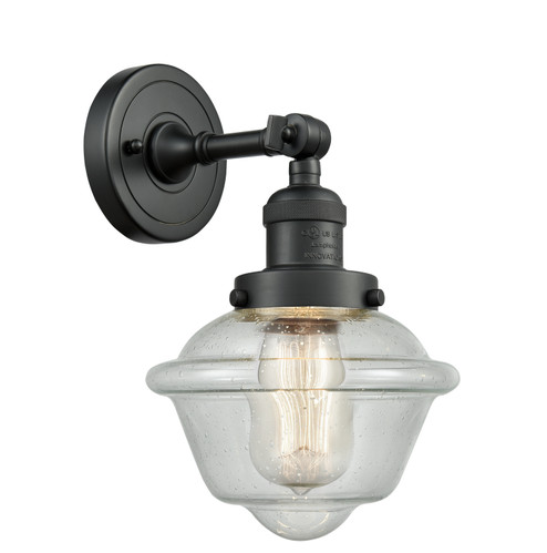 Franklin Restoration One Light Wall Sconce in Matte Black (405|203-BK-G534)