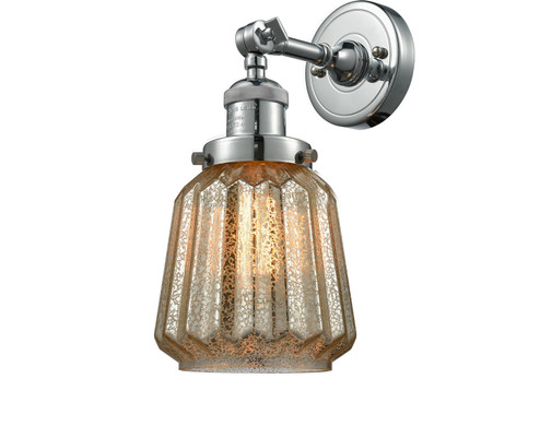Franklin Restoration One Light Wall Sconce in Polished Chrome (405|203-PC-G146) Franklin Restoration One Light Wall Sconce in Polished Chrome (405|203-PC-G146)