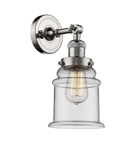 Franklin Restoration One Light Wall Sconce in Polished Nickel (405|203-PN-G182)