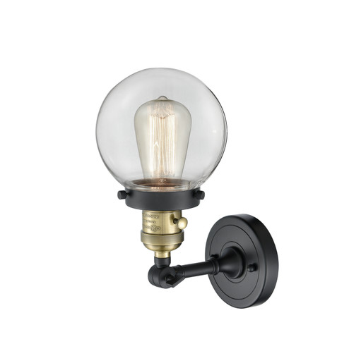 Franklin Restoration One Light Wall Sconce in Black Antique Brass (405|203SW-BAB-G202-6)