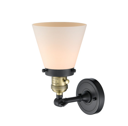 Franklin Restoration One Light Wall Sconce in Black Antique Brass (405|203SW-BAB-G61)