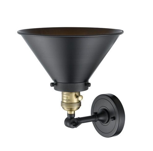 Franklin Restoration One Light Wall Sconce in Black Antique Brass (405|203SW-BAB-M10-BK)