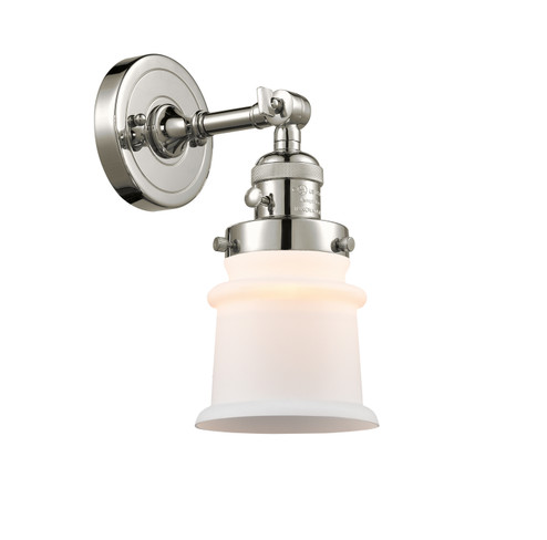 Franklin Restoration One Light Wall Sconce in Polished Nickel (405|203SW-PN-G181S)