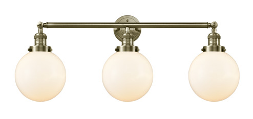 Franklin Restoration Three Light Bath Vanity in Antique Brass (405|205-AB-G201-8)