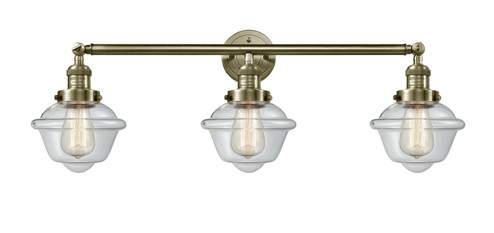 Franklin Restoration Three Light Bath Vanity in Antique Brass (405|205-AB-G532)