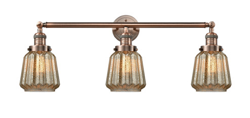Franklin Restoration Three Light Bath Vanity in Antique Copper (405|205-AC-G146)